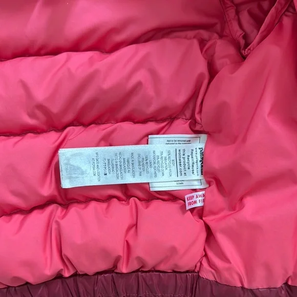 Patagonia Kids' Red Hooded Puffer Jacket - Picture 4 of 7